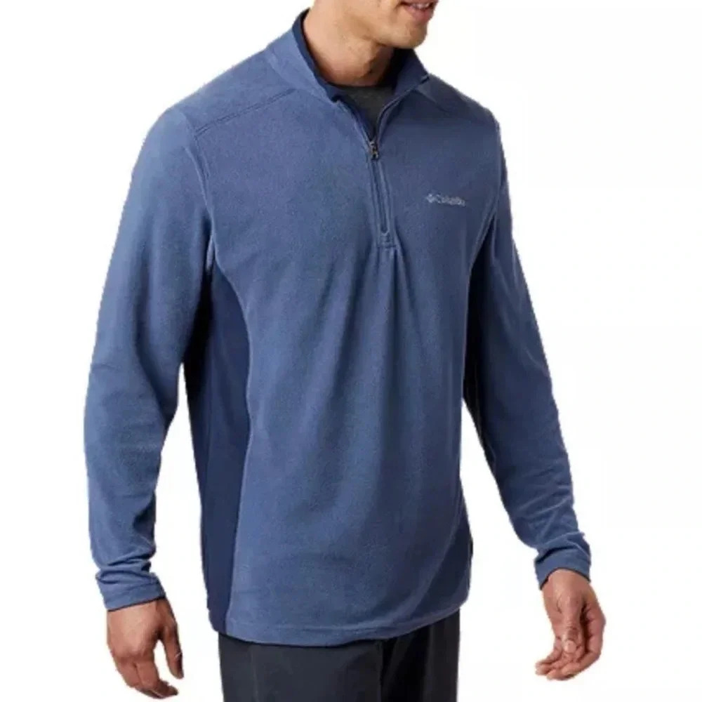 Columbia Fleece Falls Half Zip Colorblock Blue Pullover